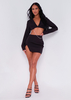 Sadie Black Mini Skirt With Split Co-ord