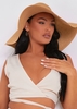 Samara Beige Straw Floppy Hat