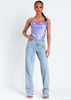 Samiyah Lilac Chain Strap Tie Back Cowl Satin Top