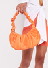 Sandra Orange Scrunch Strap Shoulder Bag