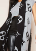 Sara Black Oversized Printed Scarf