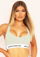 Sarah Sage Missy Empire Tape Racer Back Cropped Bralet