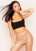Savanna Black Strappy Plunge Neck Crop Top