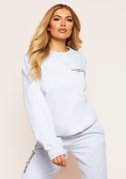Serena Grey Missy Empire Slogan Oversized Sweatshirt