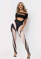 Shae Black Contour Printed High Waisted Leggings