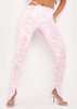 Shea Pink Zebra Print Tie Waist Split Hem Trouser