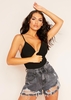Sidra Black Smooth Plunge Strappy Bodysuit