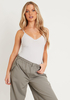 Sidra Light Grey Smooth Plunge Strappy Bodysuit