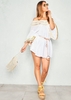 Sienna White Wool Bardot Kaftan