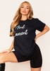 Sofia Black Slogan Oversized T-Shirt