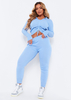 Sonya Blue Ruched Top And Jogger Co-Ord