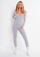 Soph Grey Wide Neck Jumpsuit