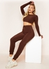 Sophie Chocolate Soft Ribbed Drawstring Joggers