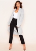 Sophie Grey Oversized Boyfriend Ribbed Knitted Maxi Cardigan