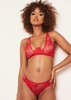 Sophie Red Lace Mesh Strap Detail Lingerie Set