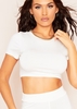 Stassie Ivory Capped Sleeve Crop Top