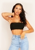 Stella Black Bandeau Crop Top