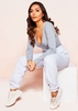 Sunni Grey Plunge Long Sleeve Bodysuit