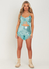 Tamzin Turquoise Sequin Fringe Festival Shorts