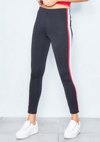 Toni Black Contrast Stripe Leggings