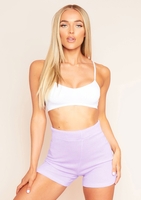 Tynice White Basic Padded Smooth Strappy Bralet