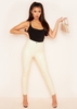 Urmi Stone Vegan Leather PU Skinny Trousers