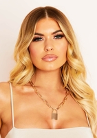 Valeria Gold Lock Chain Necklace