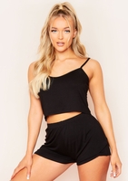 Vanessa Black Shorts And Top PJ Set