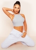 Vanessa Grey Cross Back Crop Top