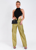 Vera Black Roll Neck Dipped Hem Knitted Top