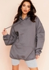 Vickie Charcoal Oversized Drawstring Hoodie