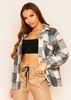 Yolanda Grey Check Wool Blend Oversized Shacket