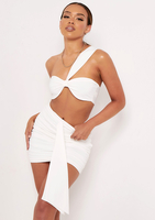 Zaria White Slinky Cross Strap Bralet
