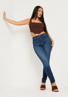 Zenaida Blue Super Skinny Dark Wash Jeans
