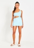 Zhuri Blue One Shoulder Cut Out Waist Mini Dress