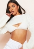 Zoya Cream Extreme Crop Cable Knitted Jumper