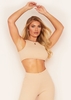 Zuri Nude Ribbed Race Crop Top