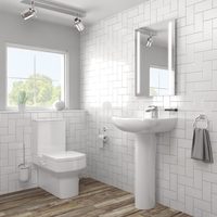 Ashford Rimless Close Coupled Toilet and Basin Suite