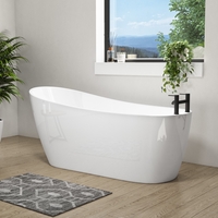Design Freestanding Bath Single Ended Slipper - 1660 x 715mm