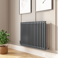 Nambi Anthracite 2 Column Horizontal Radiator - 600 x 828mm