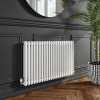 Nambi White 2 Column Horizontal Radiator - 600 x 1008mm