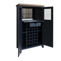 Navy & Oak Drinks Cabinet - Pegasus