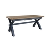Navy & Oak Extending Refectory Table - Seats 8 - Pegasus