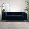 Navy Blue Velvet 3 Seater Sofa in a Box - Frankie