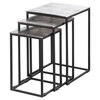 Nest of 3 Silver Tables - Farrah