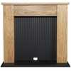 New England Stove Fireplace in Oak & Black 48 inch