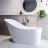 Newport Freestanding Bath Single Ended Slipper - 1530 x 715mm