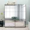 Norvik 2 Door Sliding Mirrored Wardrobe with Anthracite Carcass - Harmony