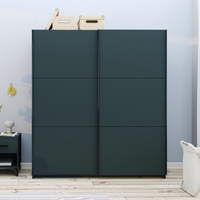 Norvik 2 Door Sliding Wardrobe in Anthracite - Harmony