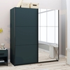 Norvik Anthracite 2 Door Sliding Mirrored Wardrobe - Harmony